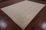 Ivory Peshawar Handmade Wool Rug - 7' 9" X 10' 1" - Golden Nile