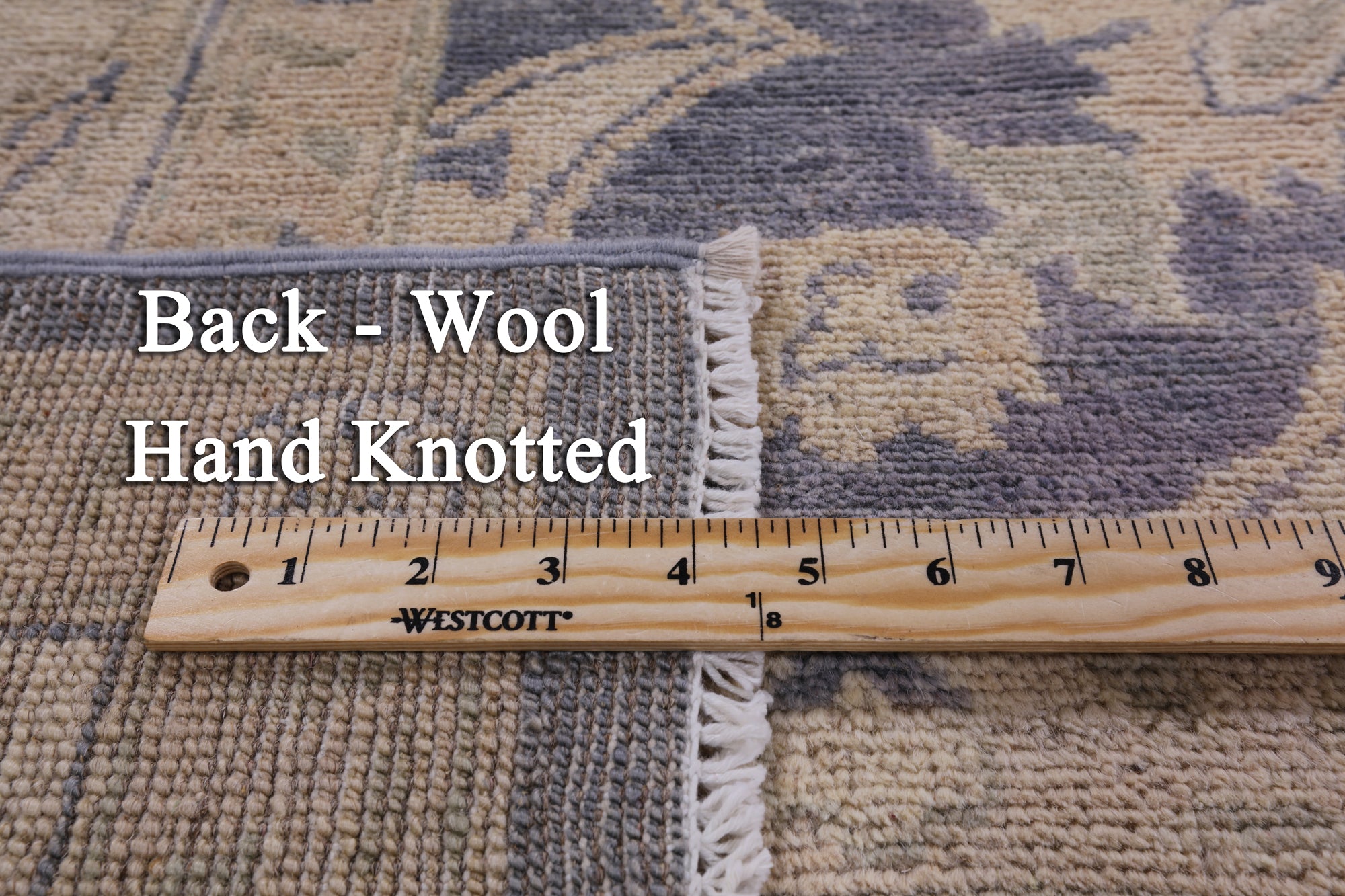 Peshawar Hand Knotted Wool Rug - 7' 10" X 9' 10" - Golden Nile