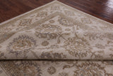 Ivory Peshawar Hand Knotted Rug - 7' 10" X 10' 1" - Golden Nile