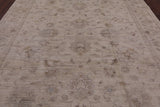 Ivory Peshawar Hand Knotted Rug - 7' 10" X 9' 10" - Golden Nile