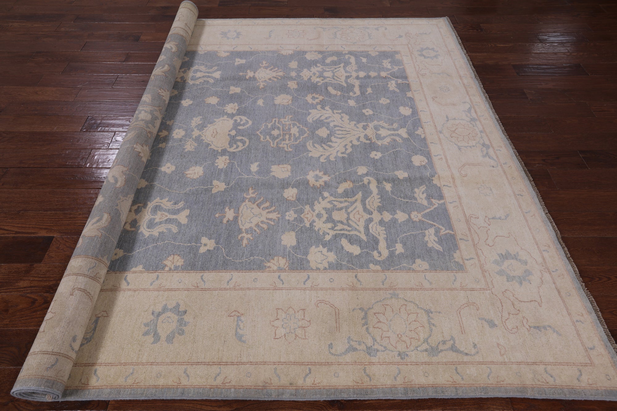 Peshawar Hand Knotted Wool Rug - 8' 2" X 9' 8" - Golden Nile