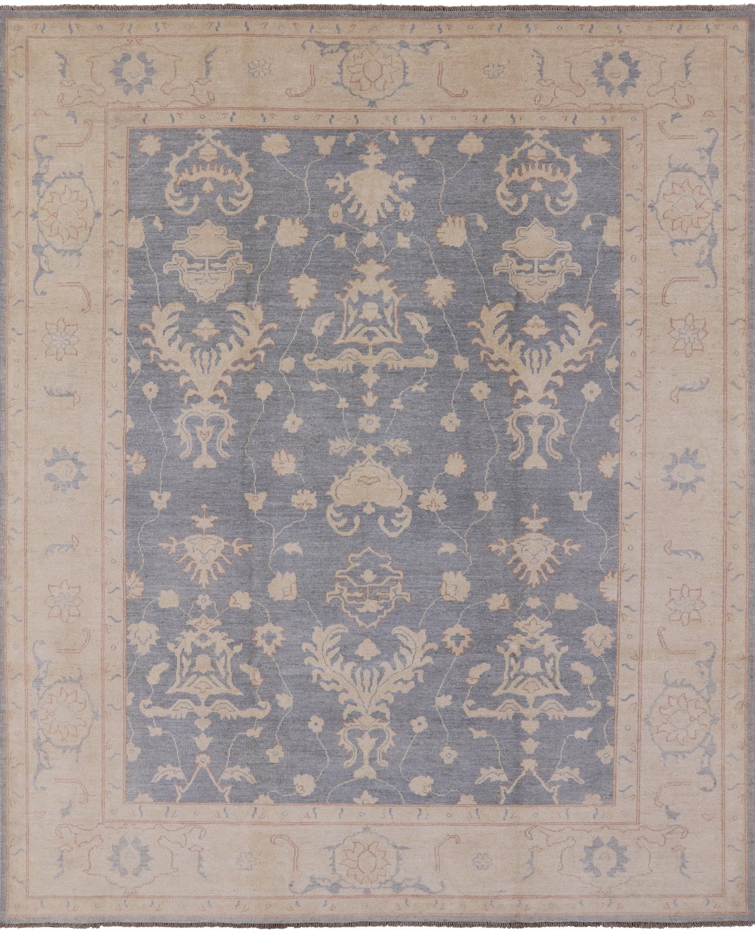 Peshawar Hand Knotted Wool Rug - 8' 2" X 9' 8" - Golden Nile