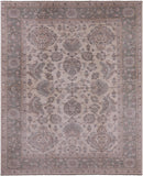 Ivory Peshawar Handmade  Wool Area Rug - 8' 2" X 9' 9" - Golden Nile