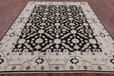 Black Chobi Peshawar Handmade Wool Rug - 8' 3" X 9' 7" - Golden Nile