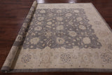 Grey Peshawar Hand-Knotted Wool Rug - 8' 2" X 9' 10" - Golden Nile