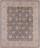 Grey Peshawar Hand-Knotted Wool Rug - 8' 2" X 9' 10" - Golden Nile