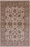 Peshawar Hand Knotted Wool Area Rug - 4' 1" X 6' 4" - Golden Nile