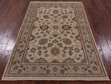 Peshawar Hand Knotted Wool Area Rug - 4' 1" X 6' 4" - Golden Nile