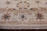 Ivory Peshawar Handmade Wool Runner Rug - 2' 7" X 10' 0" - Golden Nile