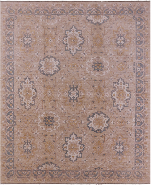 Peshawar Handmade Wool Rug - 8' 0" X 9' 6" - Golden Nile