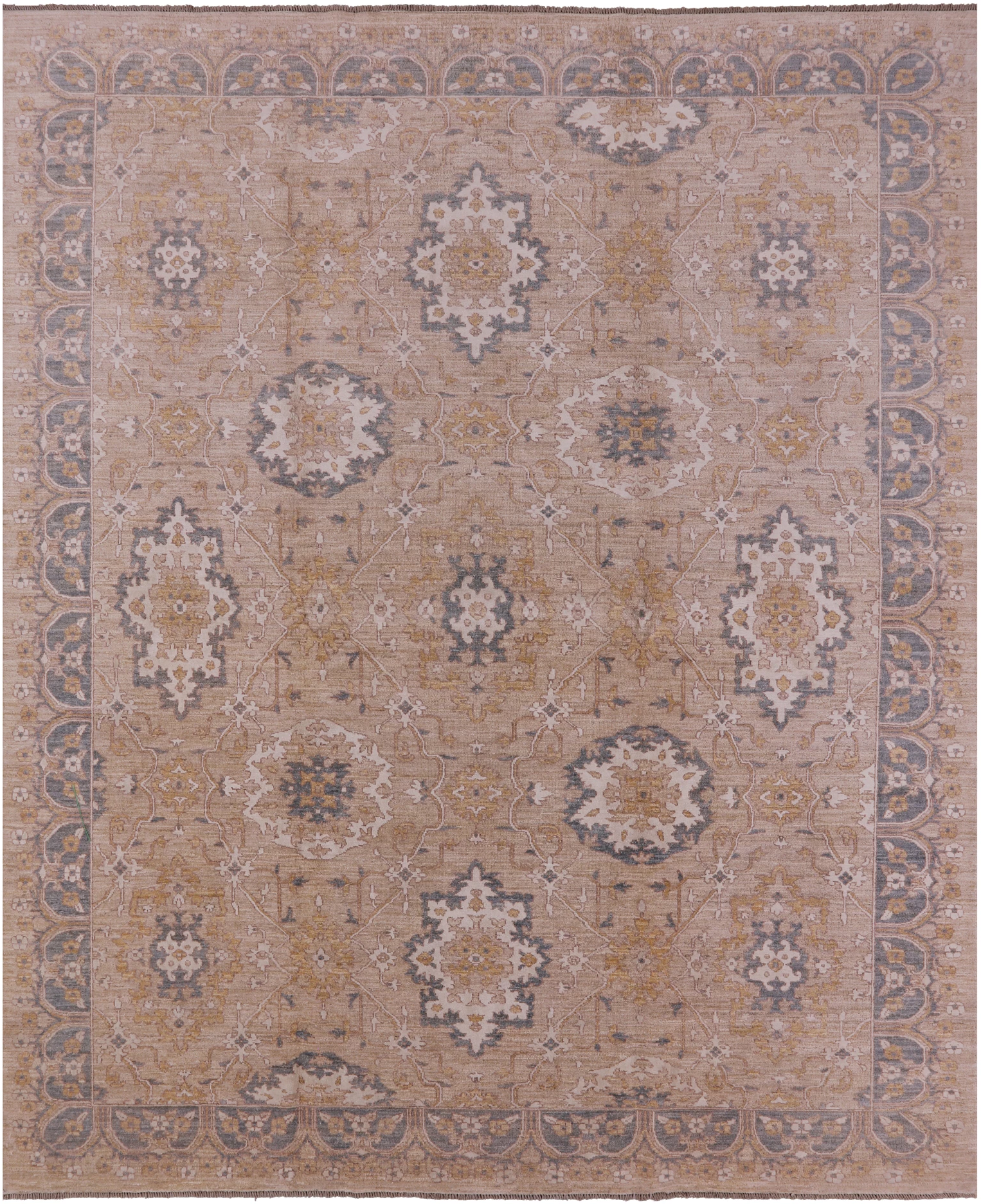 Peshawar Handmade Wool Rug - 8' 0" X 9' 6" - Golden Nile