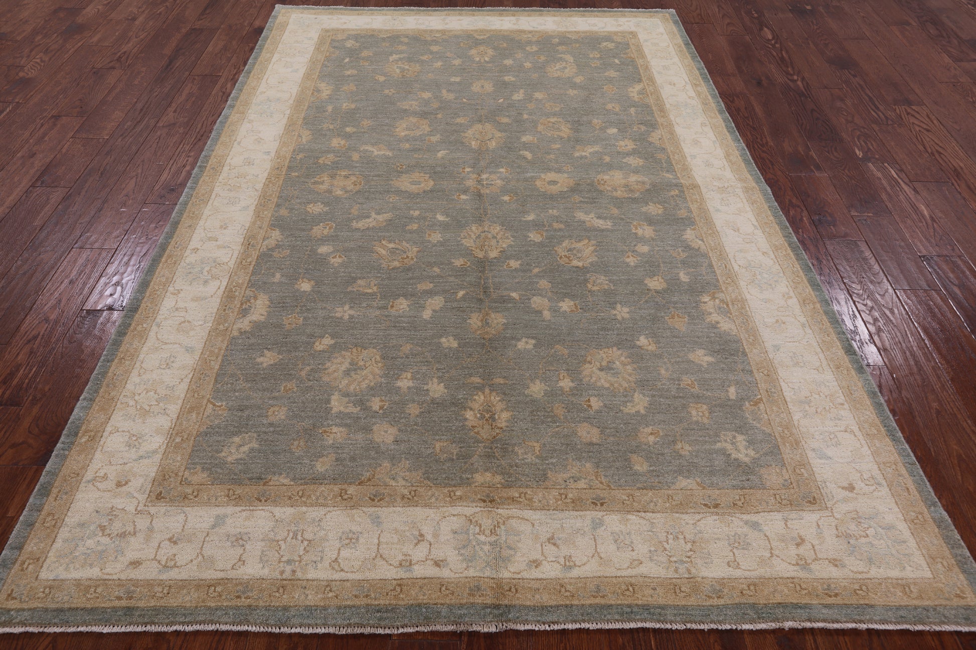 Chobi Peshawar Hand Knotted Wool Area Rug - 6' 2" X 9' 0" - Golden Nile