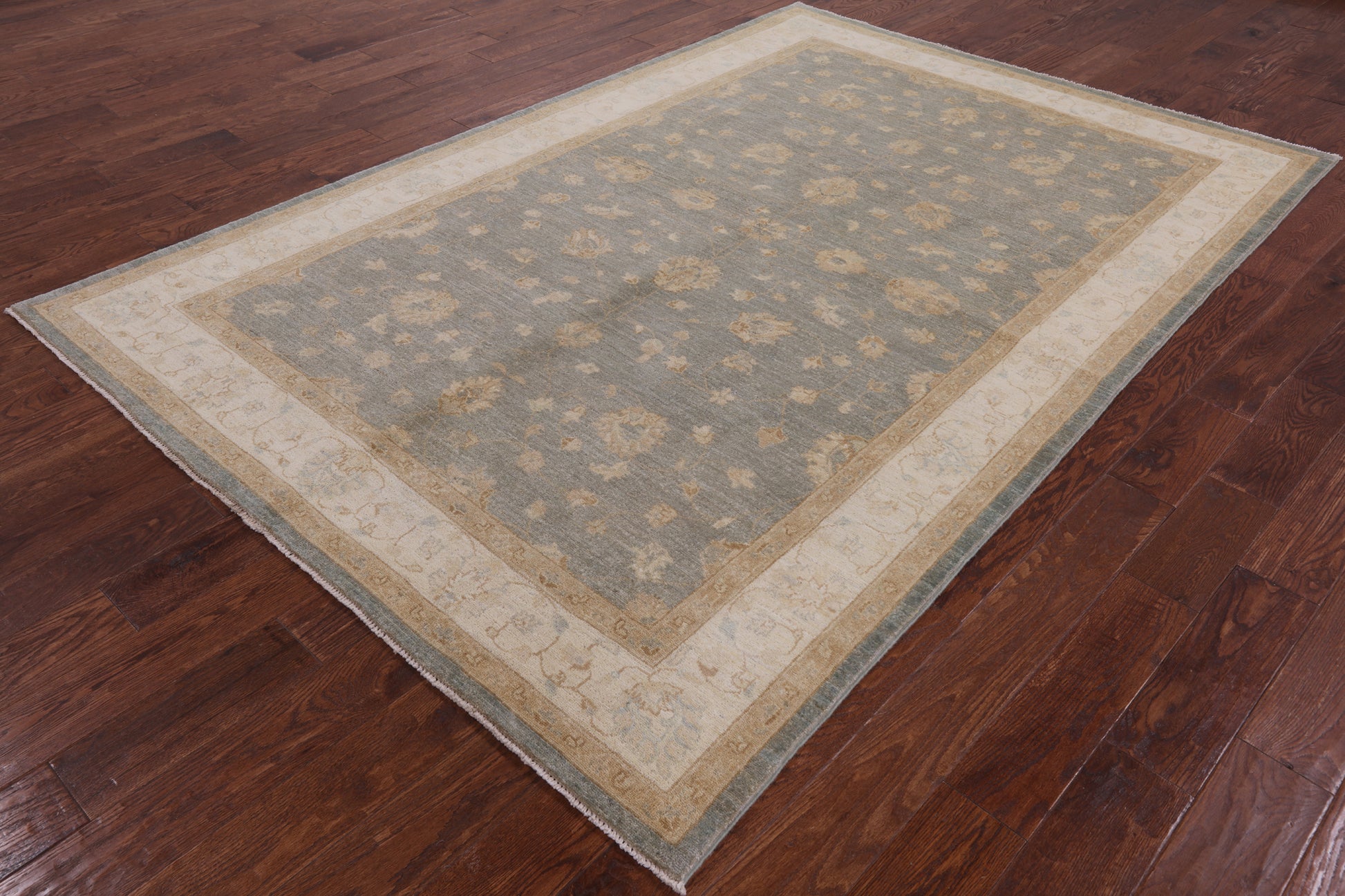 Chobi Peshawar Hand Knotted Wool Area Rug - 6' 2" X 9' 0" - Golden Nile