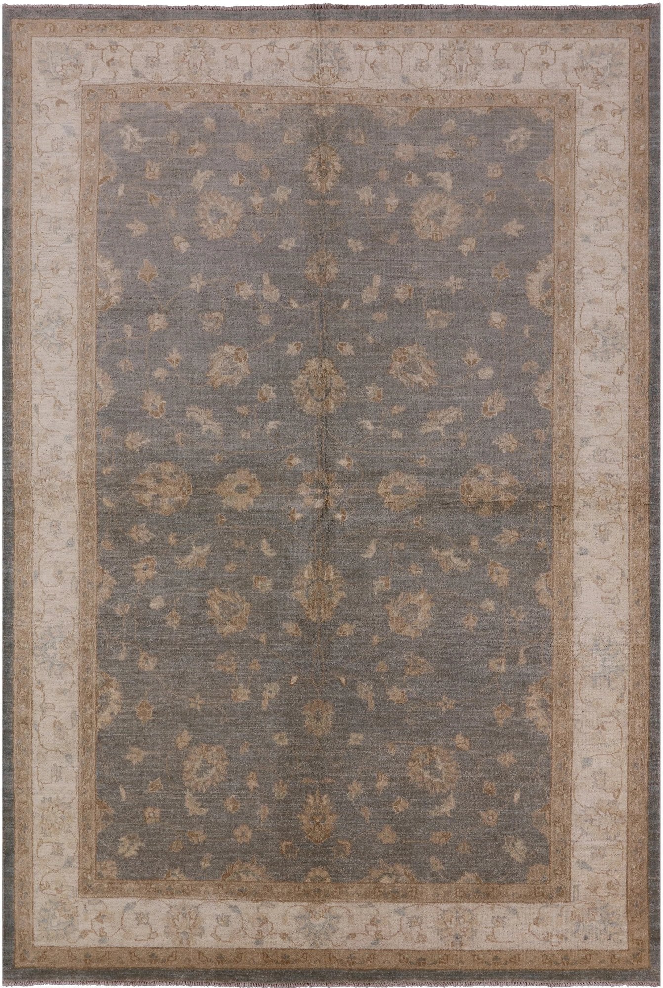 Chobi Peshawar Hand Knotted Wool Area Rug - 6' 2" X 9' 0" - Golden Nile