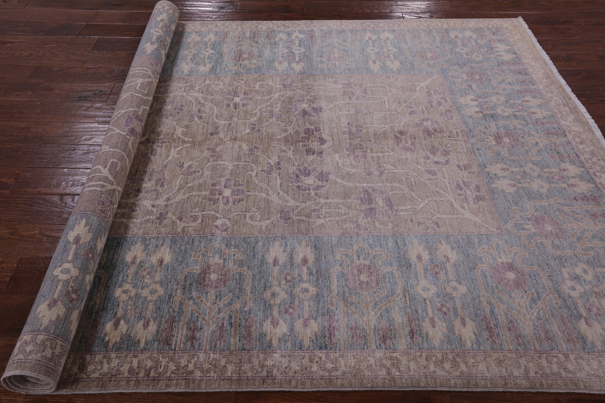 Grey Peshawar Handmade Area Rug - 6' 1" X 8' 8 - Golden Nile