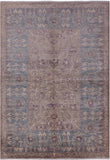 Grey Peshawar Handmade Area Rug - 6' 1" X 8' 8 - Golden Nile