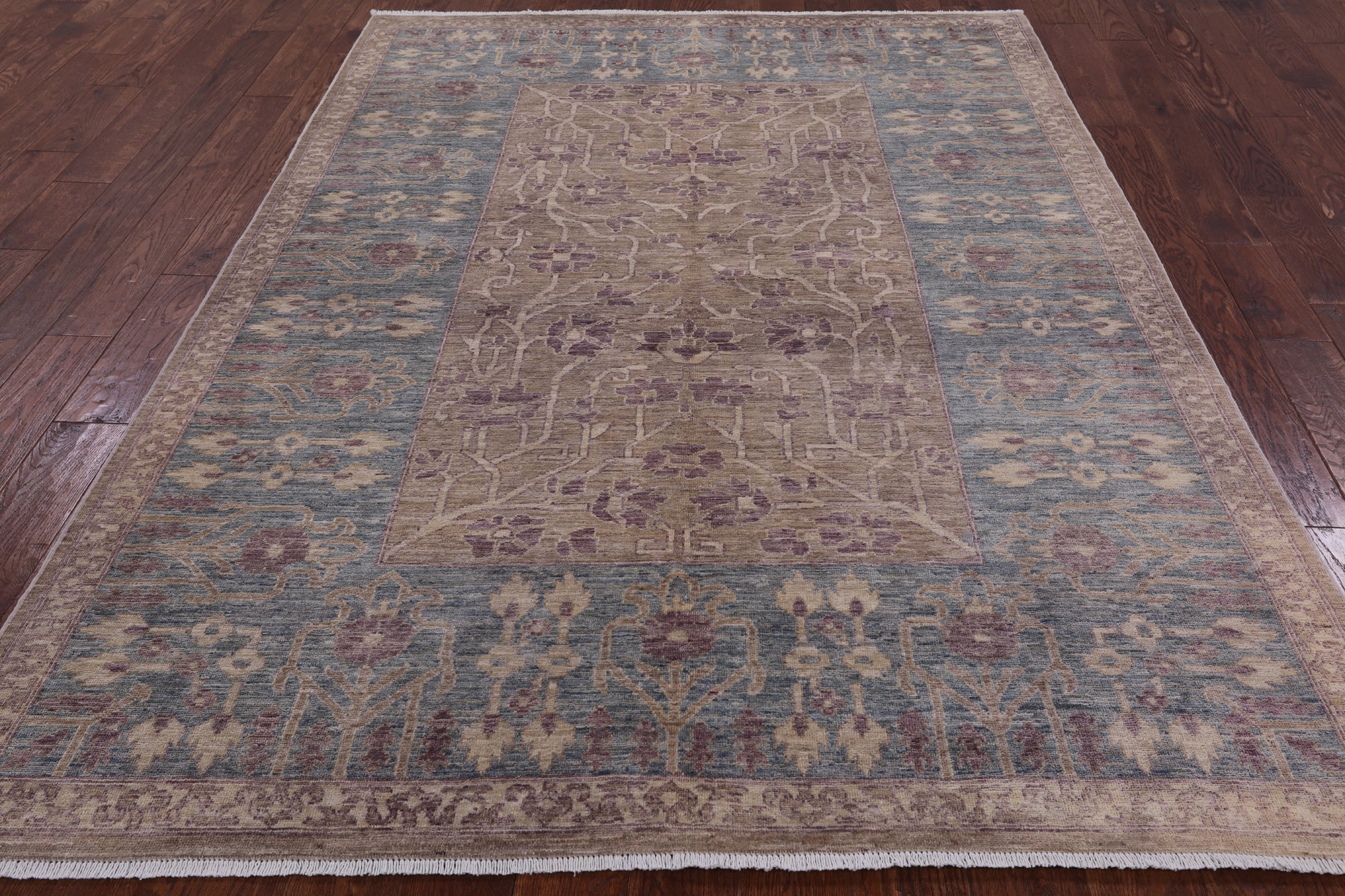 Grey Peshawar Handmade Area Rug - 6' 1" X 8' 8 - Golden Nile