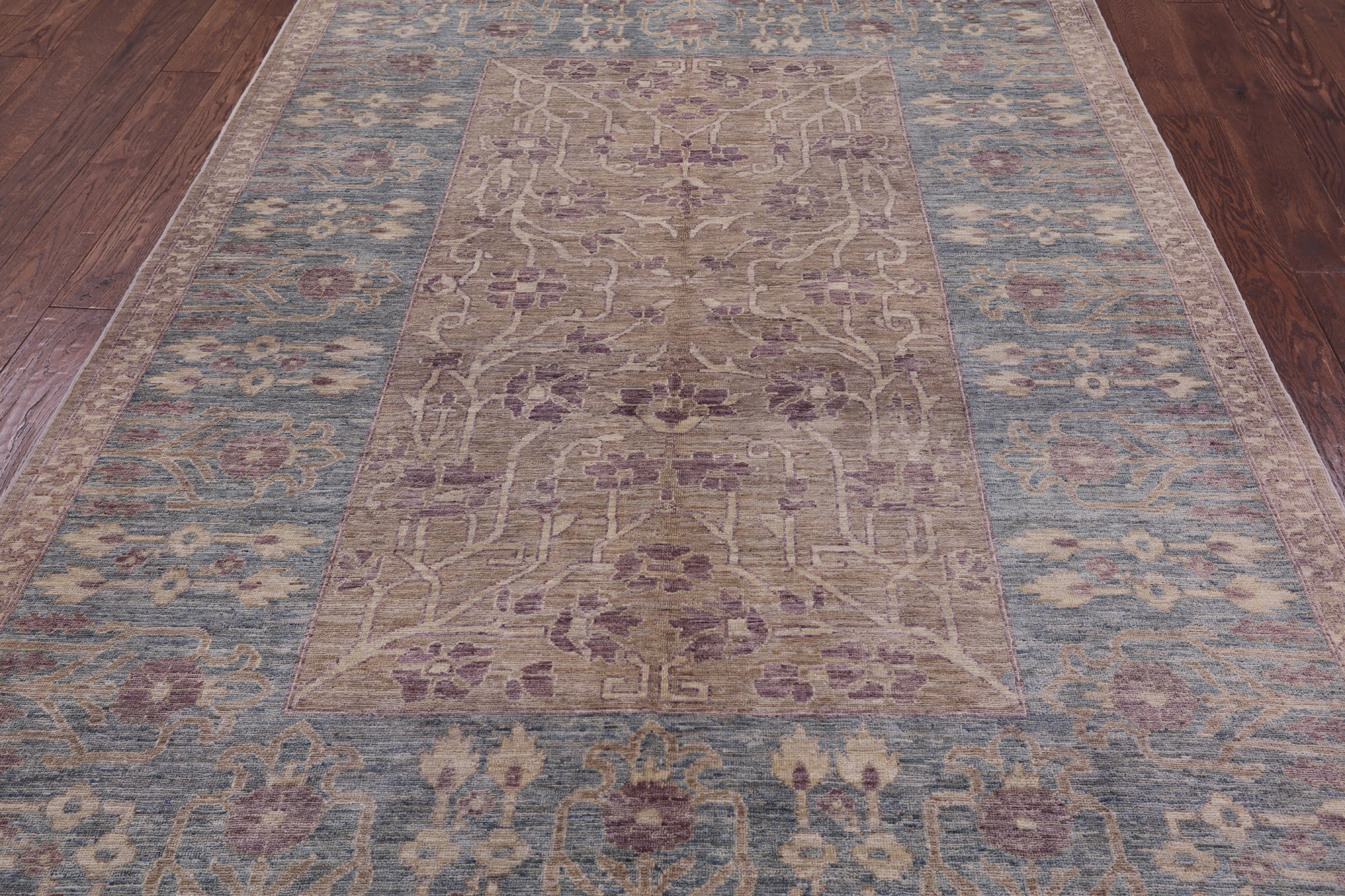 Grey Peshawar Handmade Area Rug - 6' 1" X 8' 8 - Golden Nile