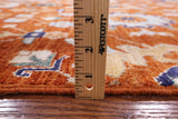 Orange Persian Fine Serapi Handmade Wool Rug - 8' 0" X 10' 0" - Golden Nile