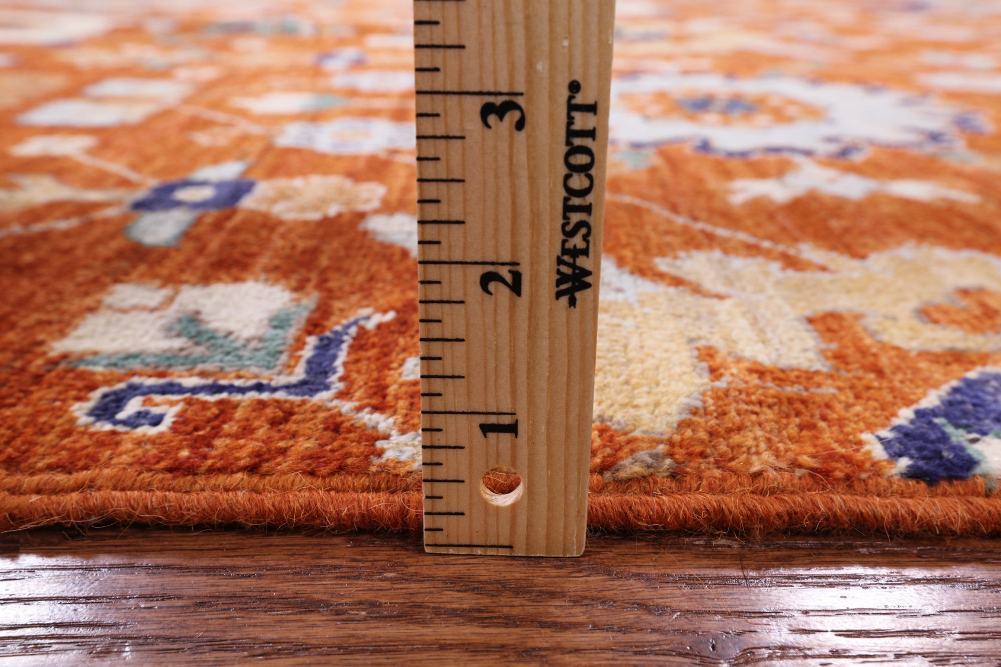 Orange Persian Fine Serapi Handmade Wool Rug - 8' 0" X 10' 0" - Golden Nile