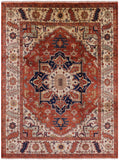 Persian Fine Serapi Hand Knotted Rug - 9' 3" X 12' 0" - Golden Nile