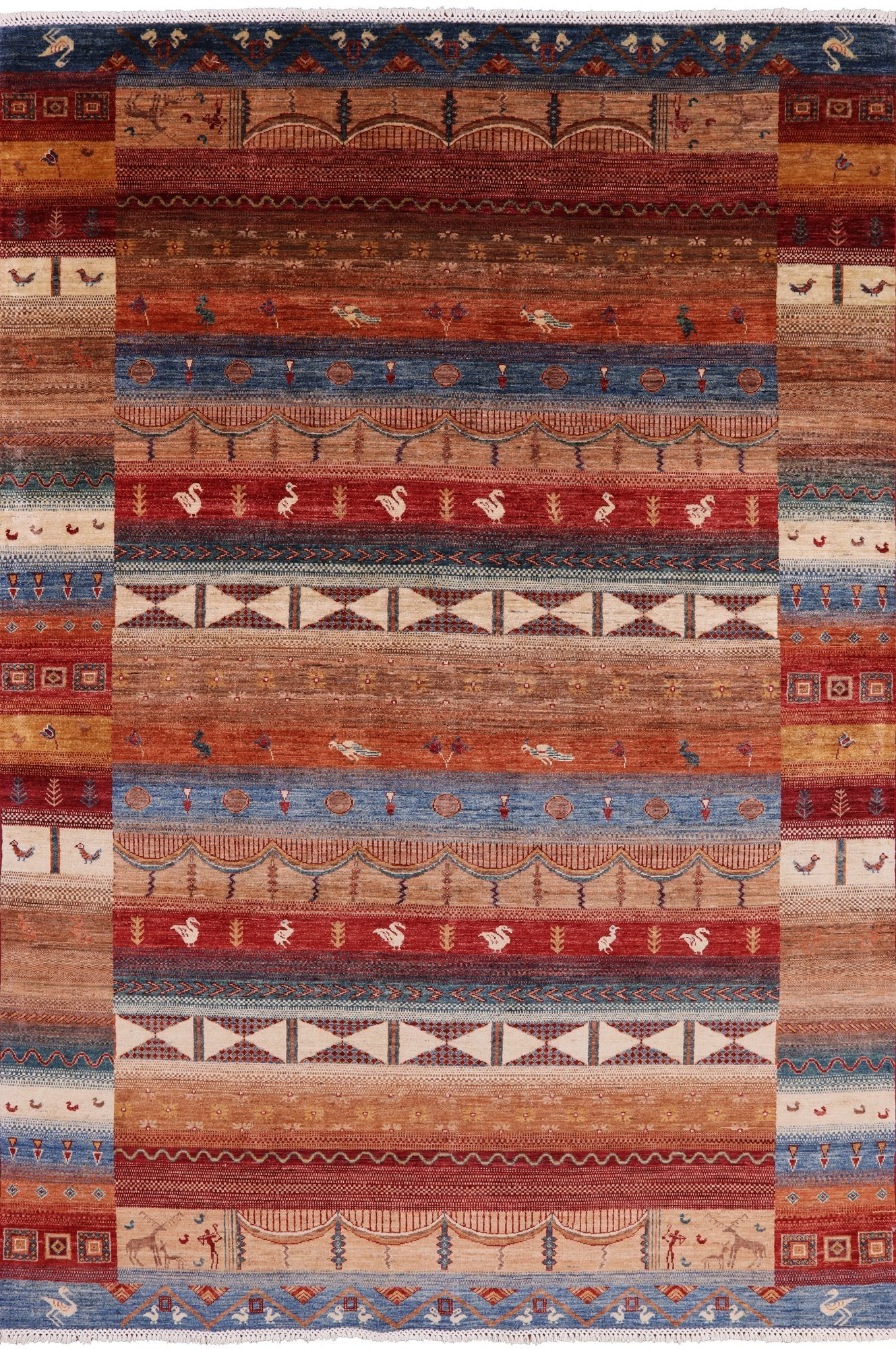 Super Gabbeh Lori Buft Wool Area Rug - 6' 7" X 9' 8" - Golden Nile