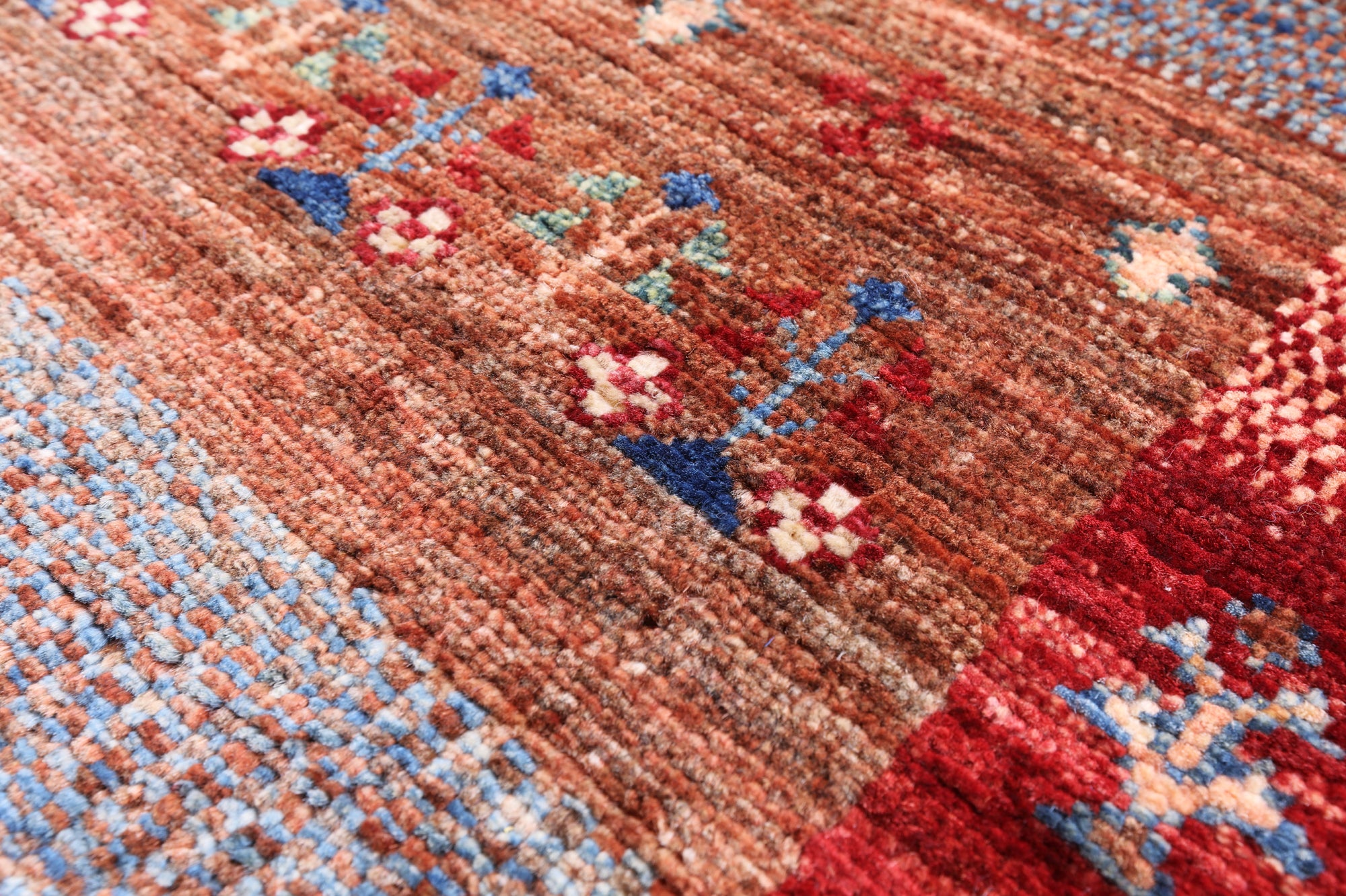 Persian Gabbeh Tribal Hand Knotted Wool Rug - 5' 9" X 7' 11" - Golden Nile