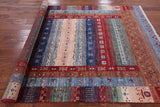 Persian Gabbeh Tribal Hand Knotted Wool Rug - 5' 9" X 7' 11" - Golden Nile
