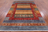 Tribal Gabbeh Handmade Wool Area Rug - 6' 7" X 9' 10" - Golden Nile
