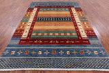 Tribal Persian Gabbeh Hand Knotted Wool Area Rug - 7' 0" X 9' 11" - Golden Nile