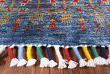 Tribal Persian Gabbeh Hand Knotted Wool Rug - 6' 6" X 9' 9" - Golden Nile