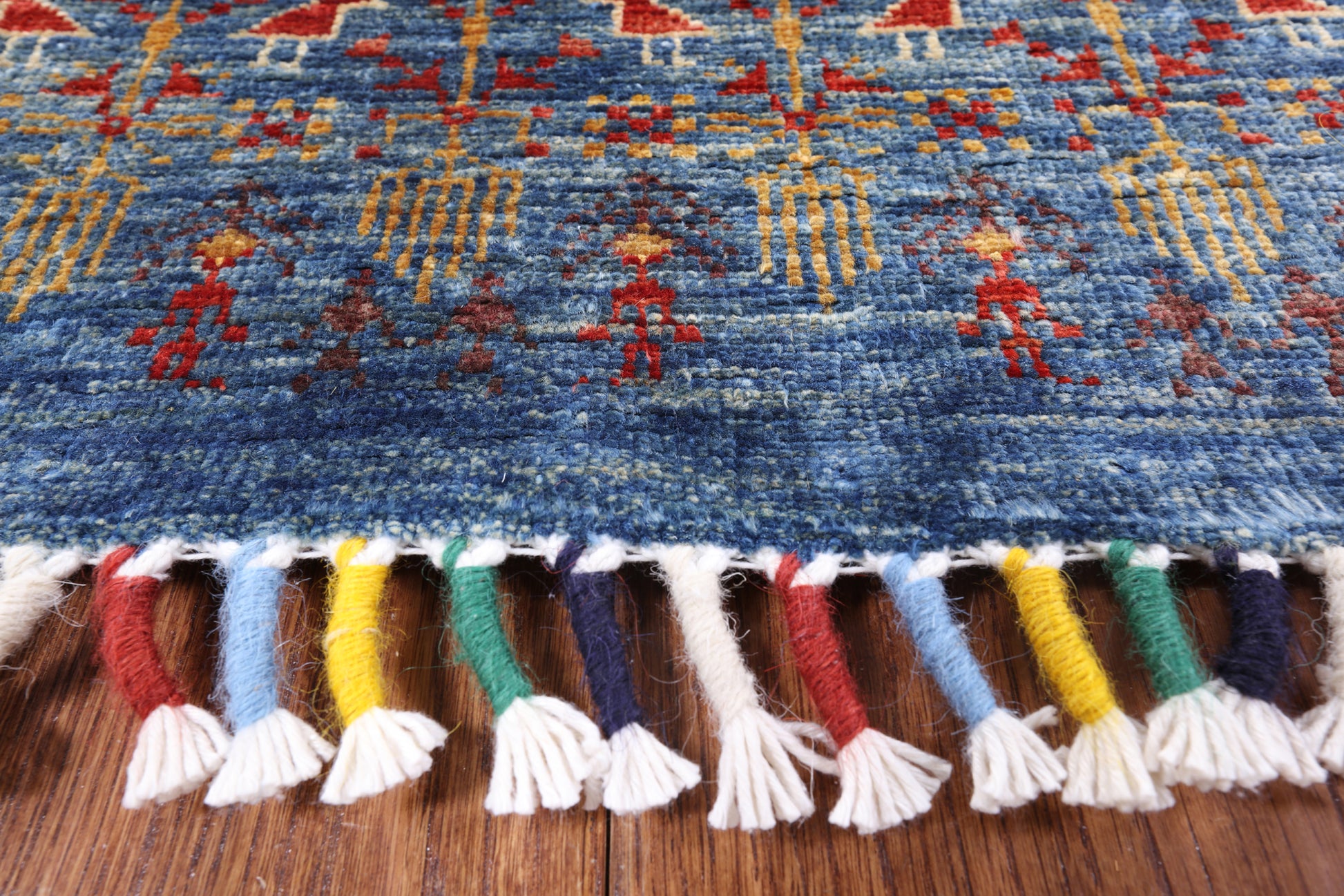 Tribal Persian Gabbeh Hand Knotted Wool Rug - 6' 6" X 9' 9" - Golden Nile