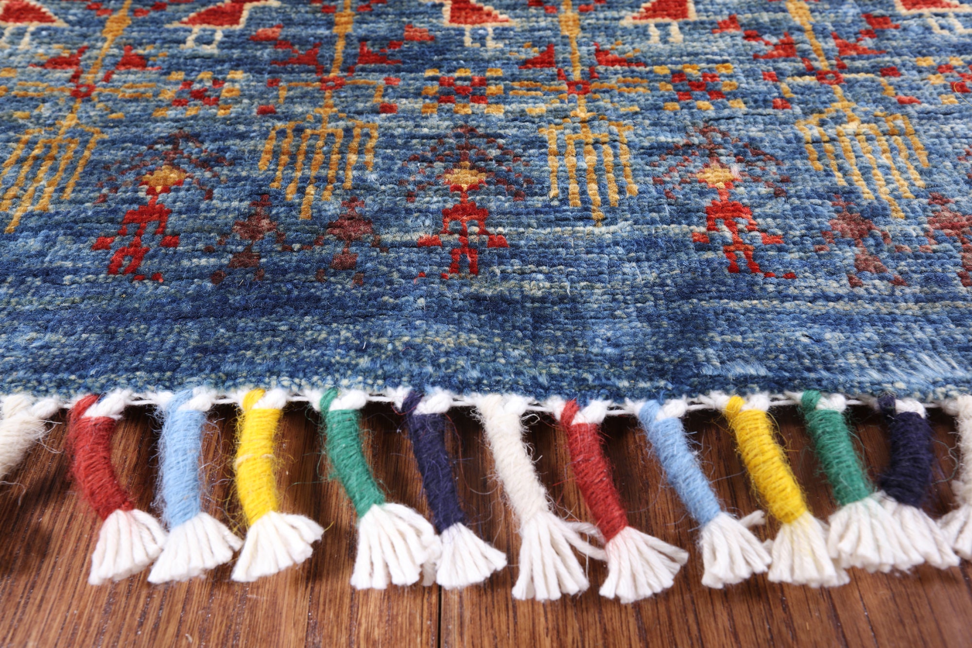 Tribal Persian Gabbeh Hand Knotted Wool Rug - 6' 6" X 9' 9" - Golden Nile
