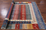Tribal Persian Gabbeh Hand Knotted Wool Rug - 6' 6" X 9' 9" - Golden Nile