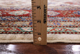 Ivory Super Kazak Hand Knotted Wool Area Rug - 7' 10" X 9' 11" - Golden Nile