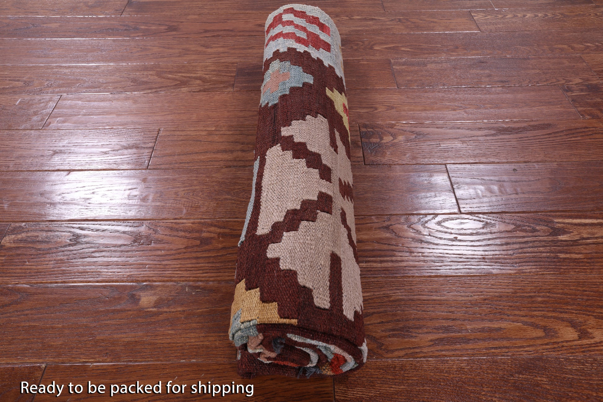 Kilim Flat Weave Wool Rug - 5' 3" X 7' 2" - Golden Nile
