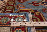 Blue Super Kazak Hand Knotted Rug - 5' 10" X 8' - Golden Nile