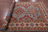 Blue Super Kazak Hand Knotted Rug - 5' 10" X 8' - Golden Nile