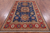 Kazak Hand-Knotted Rug - 5' 8" X 8' 8" - Golden Nile