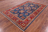 Super Kazak Handmade Wool Rug - 5' 11" X 9' 2" - Golden Nile