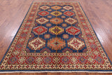 Kazak Hand Knotted Area Rug - 6' 2" X 9' - Golden Nile