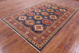 Kazak Hand Knotted Area Rug - 6' 2" X 9' - Golden Nile