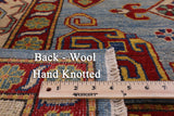 Blue Super Kazak Hand Knotted Wool Rug - 5' 9" X 8' 3" - Golden Nile