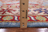 Blue Super Kazak Hand Knotted Wool Rug - 5' 9" X 8' 3" - Golden Nile