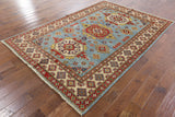 Oriental Blue Super Kazak Rug 6 X 9 - Golden Nile