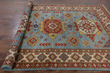 Oriental Blue Super Kazak Rug 6 X 9 - Golden Nile