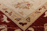 Ivory Chobi Peshawar Handmade Wool Rug - 6' 3" X 8' 10" - Golden Nile