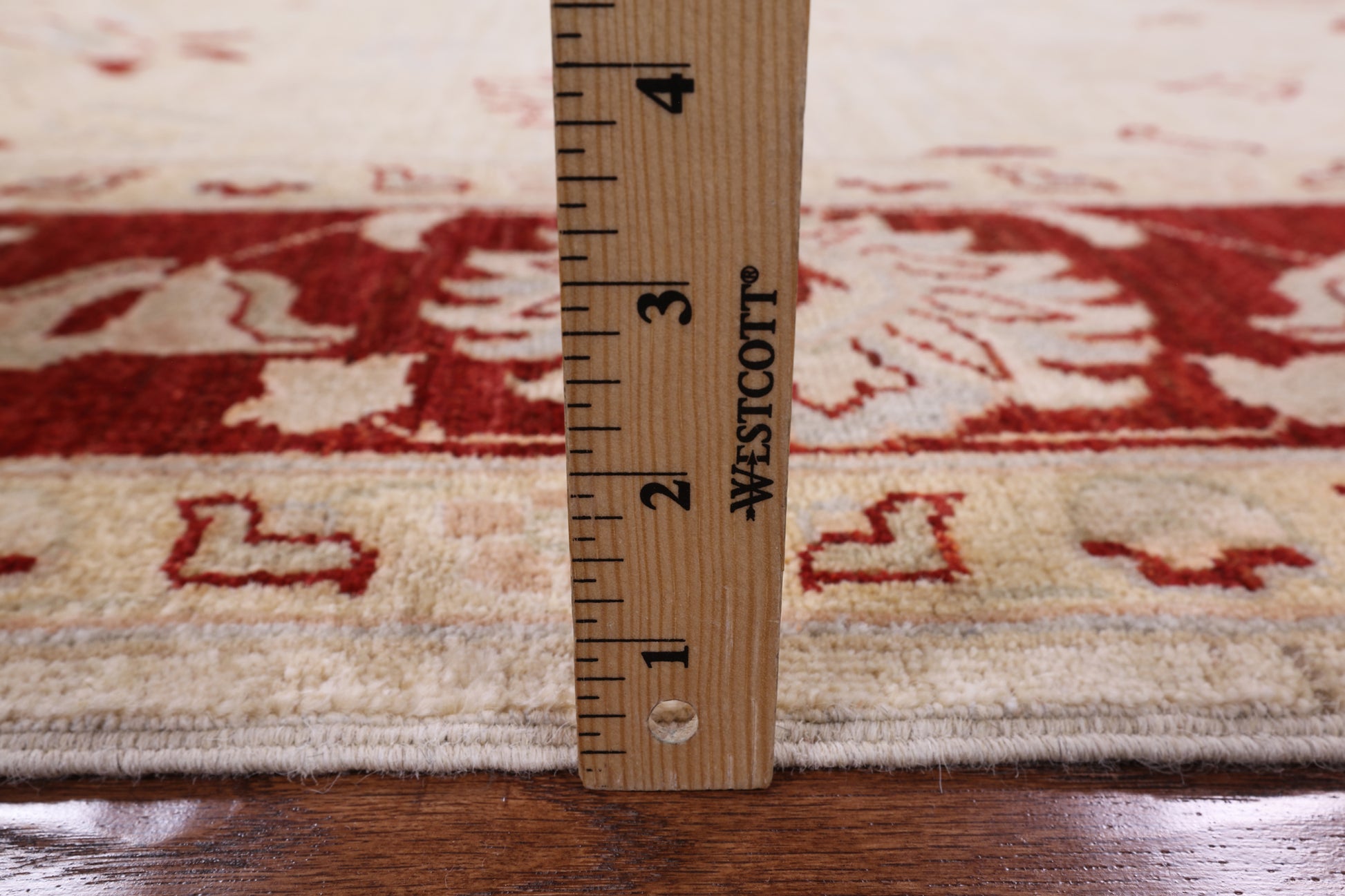Ivory Chobi Peshawar Handmade Wool Rug - 6' 3" X 8' 10" - Golden Nile