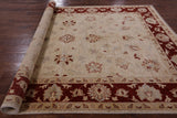 Ivory Chobi Peshawar Handmade Wool Rug - 6' 3" X 8' 10" - Golden Nile