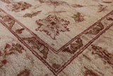 Ivory Chobi Peshawar Handmade Wool Area Rug - 6' 5" X 9' 8" - Golden Nile